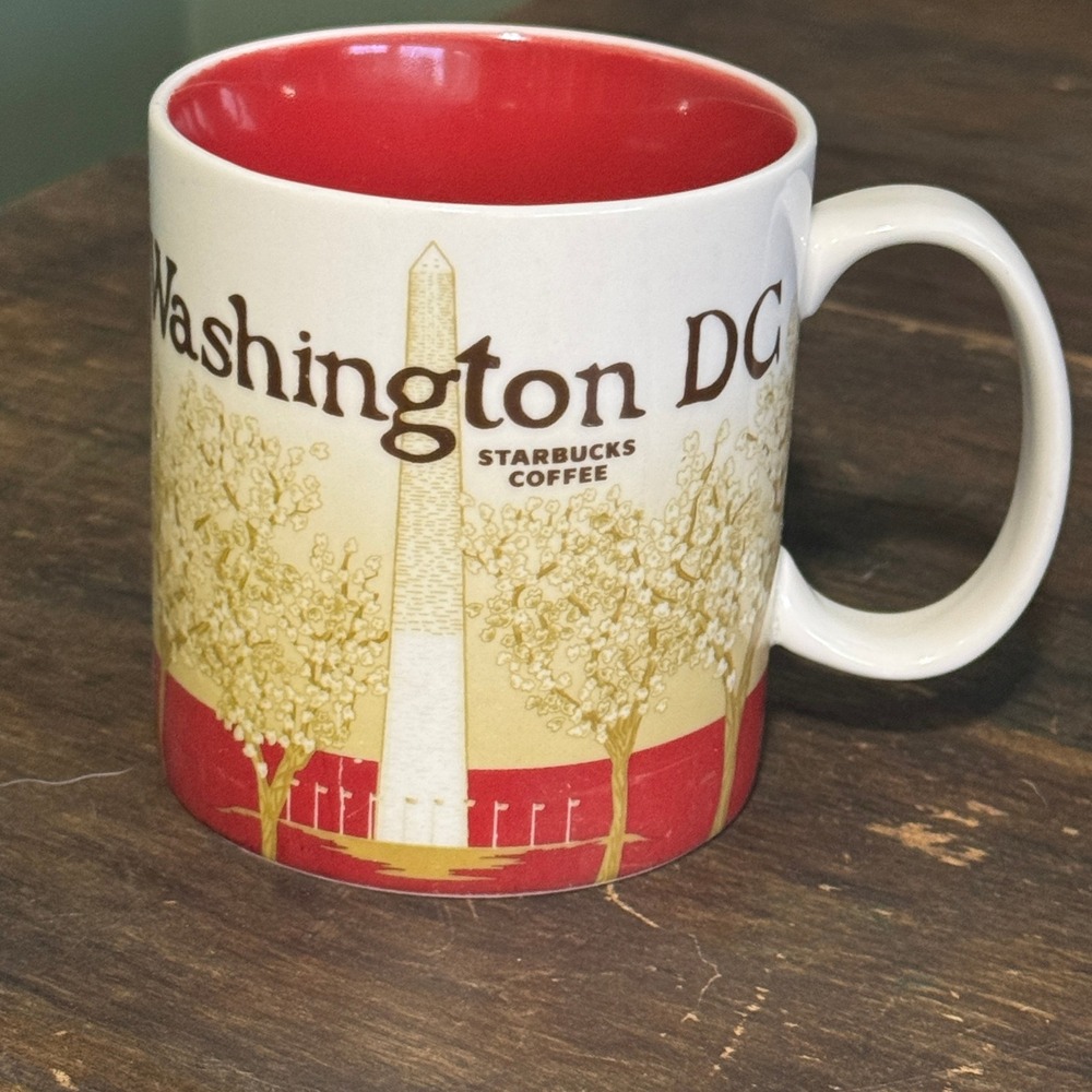 Starbucks Washington DC Mug Global Icons Red Interior Coffee Cup 16oz